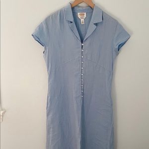 Talbots Blue Linen Dress